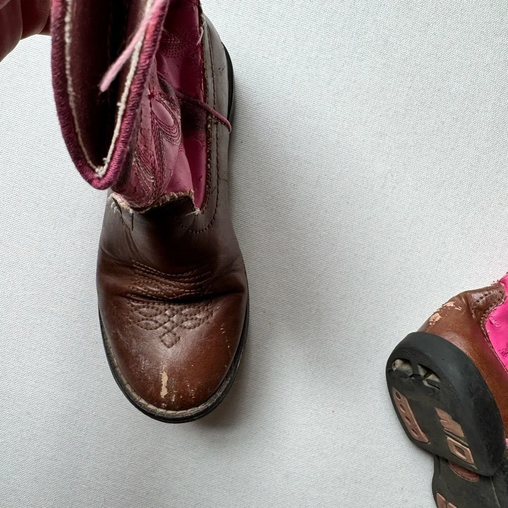 Roper toddler pink and Brown Western Boots size 10